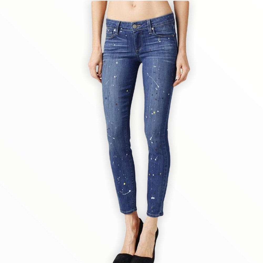 Paige Verdugo Ankle paint splatter Jeans
